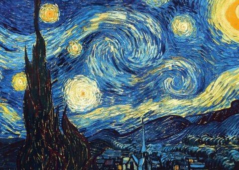 Vincent van Gogh Yıldızlı Gece Duvar Örtüsü