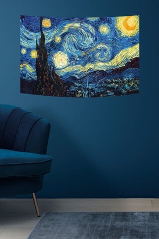Vincent van Gogh Yıldızlı Gece Duvar Örtüsü