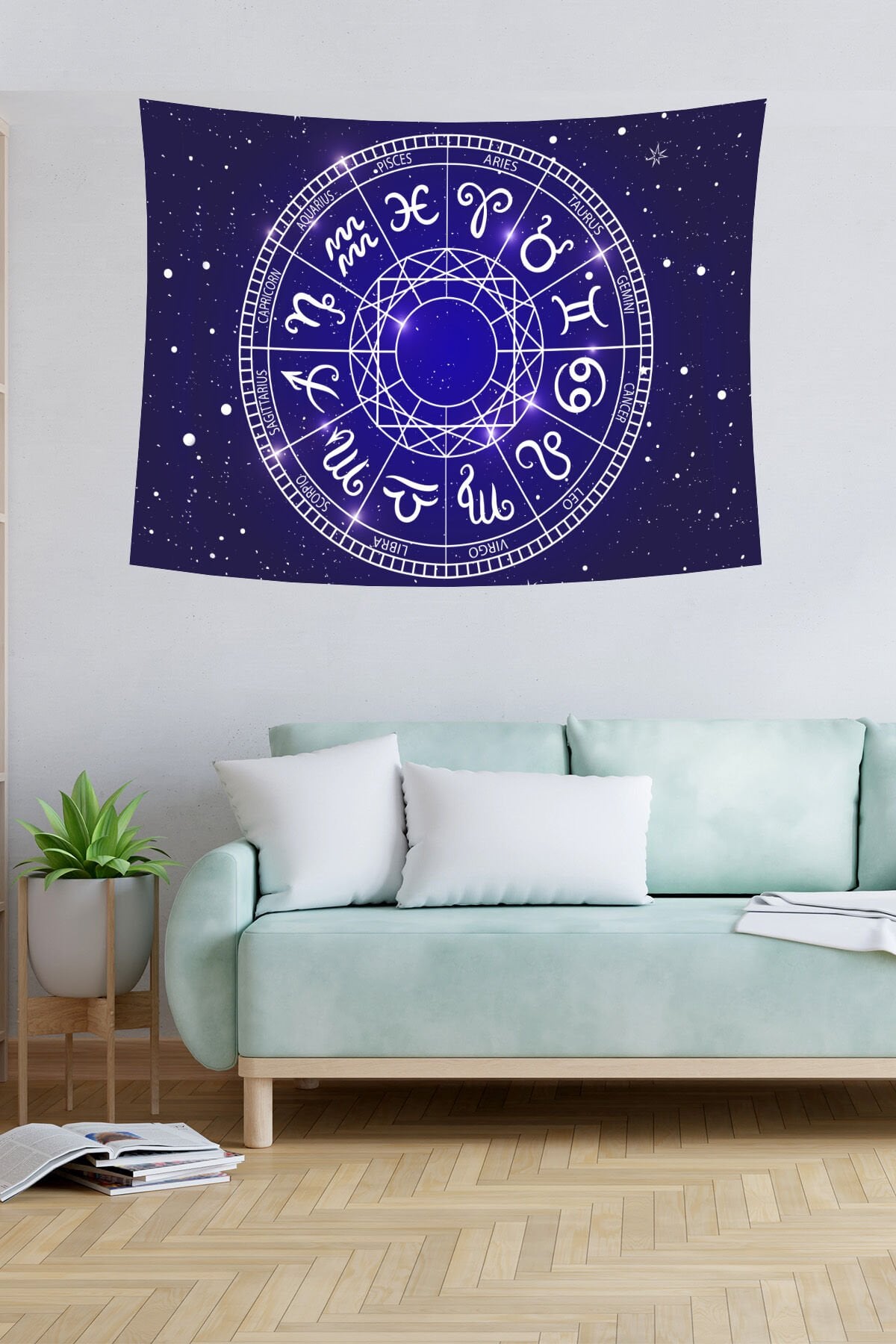 Astroloji ve Burçlar Mandala Duvar Örtüsü