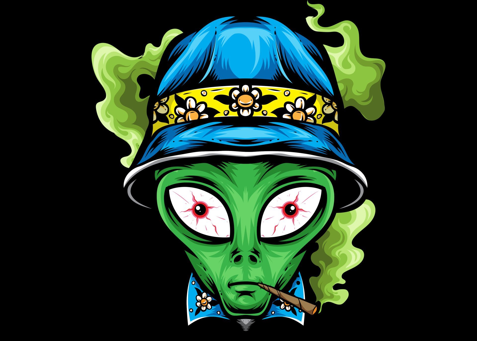 Cool Alien Duvar Örtüsü – Uzaydan Gelen Stil