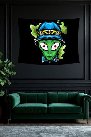 Cool Alien Duvar Örtüsü – Uzaydan Gelen Stil