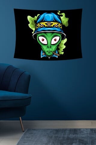 Cool Alien Duvar Örtüsü – Uzaydan Gelen Stil