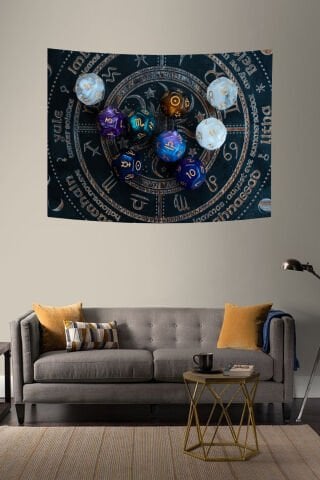 Astroloji ve Burç Desen Duvar Örtüsü