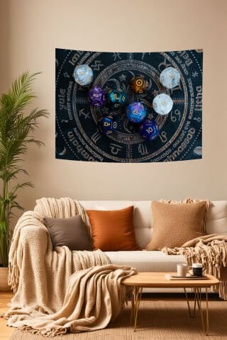 Astroloji ve Burç Desen Duvar Örtüsü
