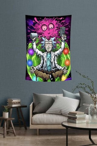 Rick And Morty Desen Duvar Örtüsü
