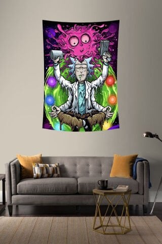 Rick And Morty Desen Duvar Örtüsü