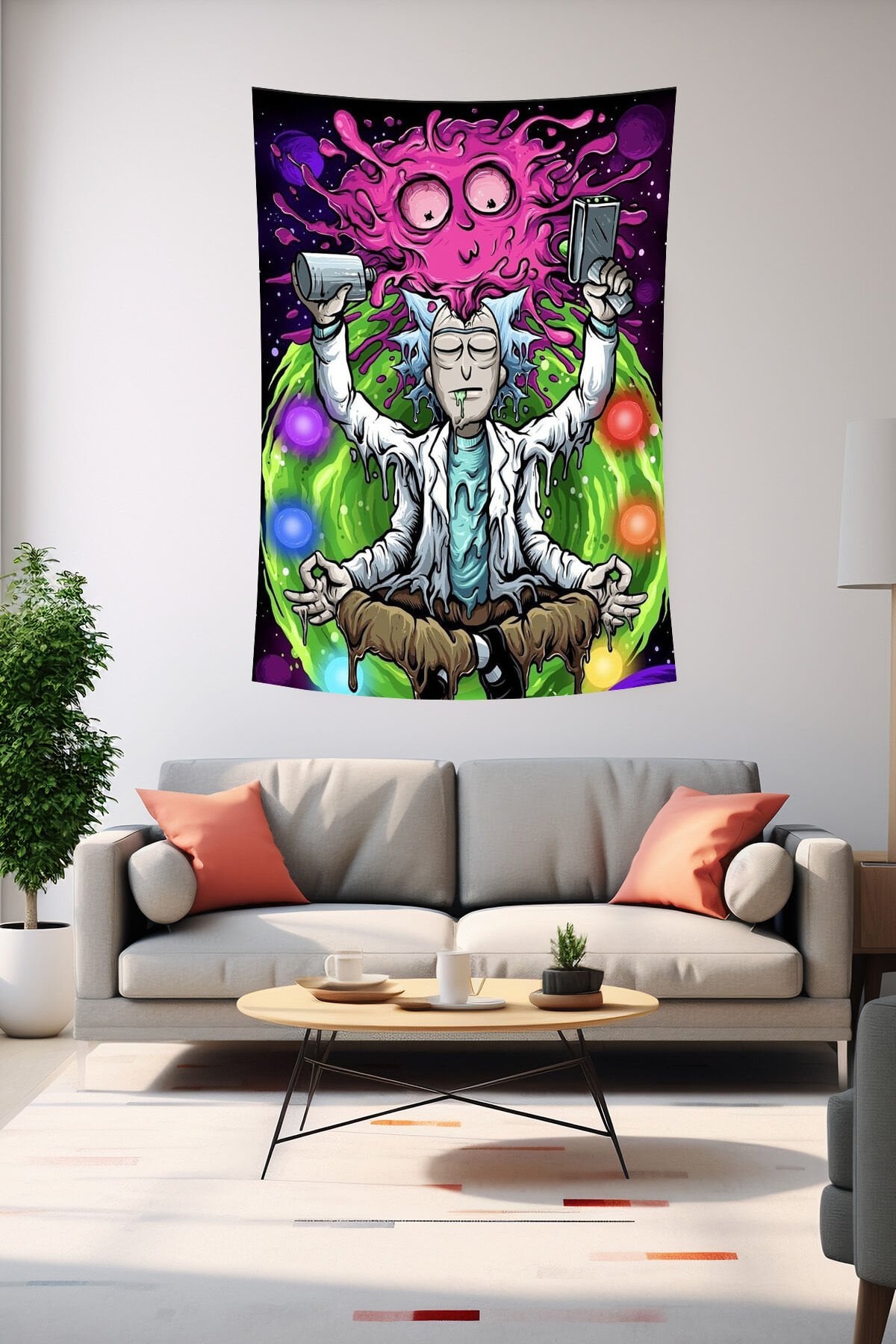 Rick And Morty Desen Duvar Örtüsü