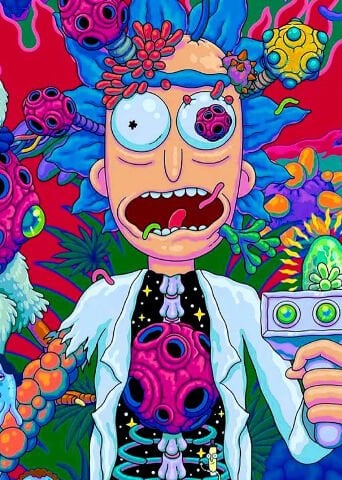 Rick and Morty Çılgın Boyutlar Duvar Örtüsü