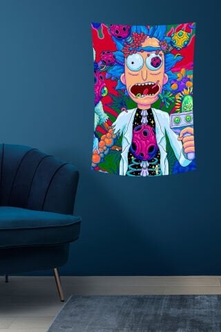 Rick and Morty Çılgın Boyutlar Duvar Örtüsü