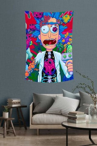 Rick and Morty Çılgın Boyutlar Duvar Örtüsü