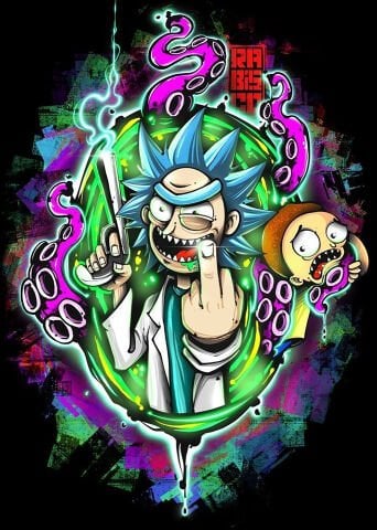 Rick ve Morty Serseri Uzay Duvar Örtüsü