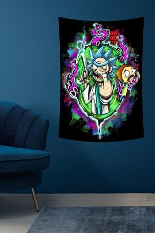 Rick ve Morty Serseri Uzay Duvar Örtüsü