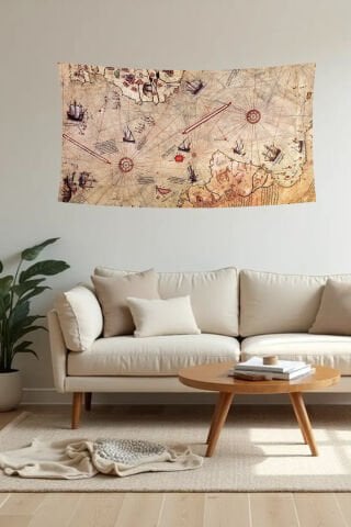 Piri Reis Haritası Duvar Örtüsü