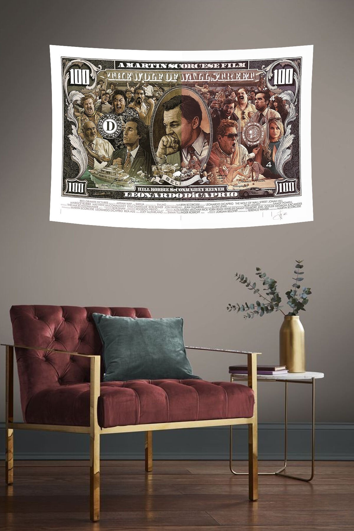The Wolf of Wall Street Temalı Duvar Örtüsü