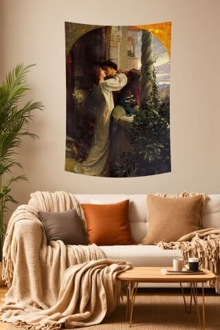 Romeo ve Juliet Romantik Sanat Duvar Örtüsü