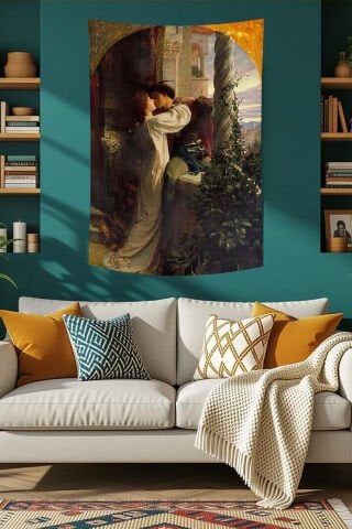 Romeo ve Juliet Romantik Sanat Duvar Örtüsü