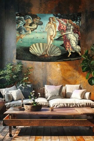 Venüs’ün Doğuşu Sanat Tablosu Duvar Örtüsü