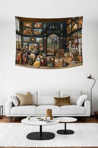 Klasik Sanat Galerisi Temalı Duvar Örtüsü