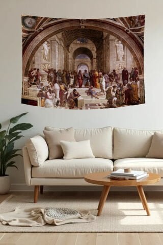 Raffaello Atina Okulu Desenli Klasik Duvar Örtüsü