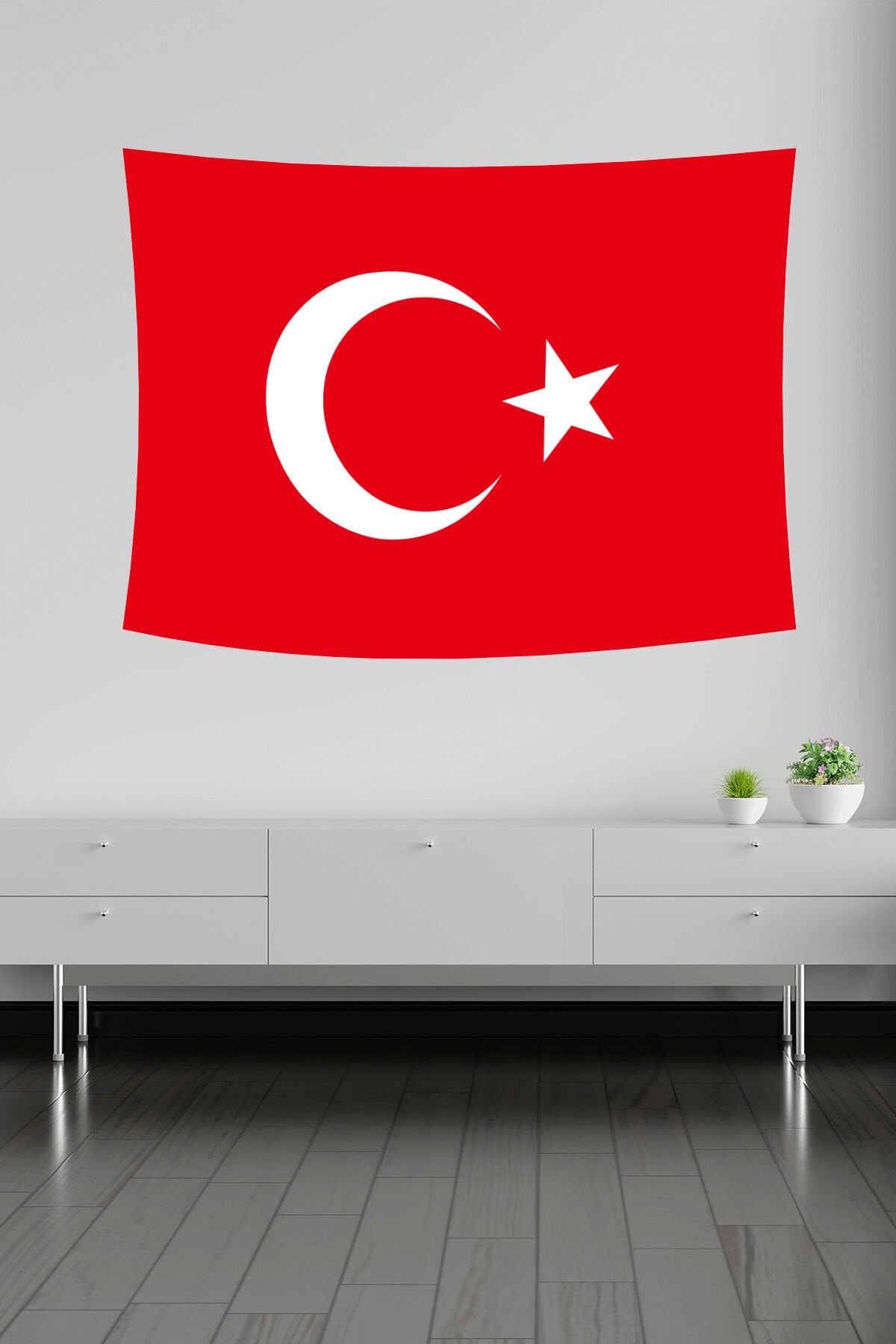Türk Bayrağı Duvar Örtüsü