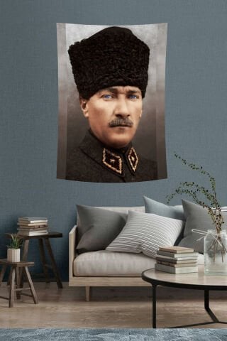 Ulu Önder Atatürk Askeri Üniforma Duvar Örtüsü