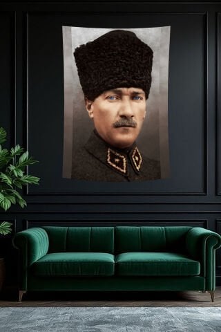 Ulu Önder Atatürk Askeri Üniforma Duvar Örtüsü