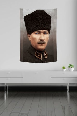 Ulu Önder Atatürk Askeri Üniforma Duvar Örtüsü