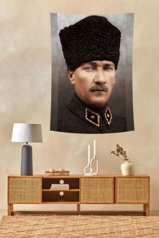 Ulu Önder Atatürk Askeri Üniforma Duvar Örtüsü