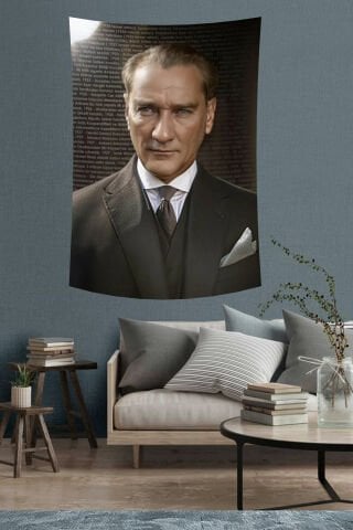 Atatürk İleri Görüşlü Bakış Duvar Örtüsü