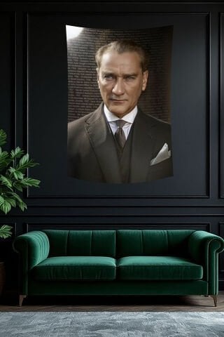 Atatürk İleri Görüşlü Bakış Duvar Örtüsü