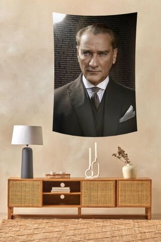 Atatürk İleri Görüşlü Bakış Duvar Örtüsü