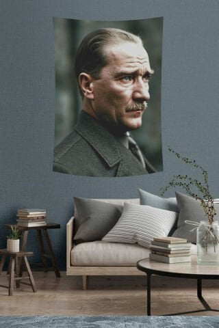 Atatürk Karizmatik Bakış Duvar Örtüsü