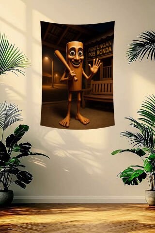 Tung Tung Tung Sahur Karakterli Duvar Örtüsü