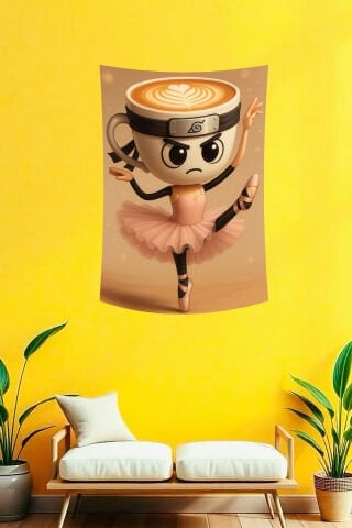 Ballerina Cappuccina Karakterli Dekoratif Duvar Örtüsü