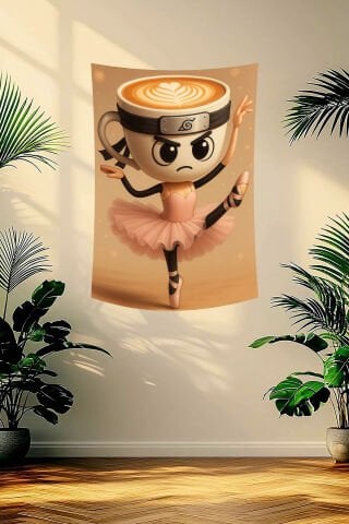 Ballerina Cappuccina Karakterli Dekoratif Duvar Örtüsü