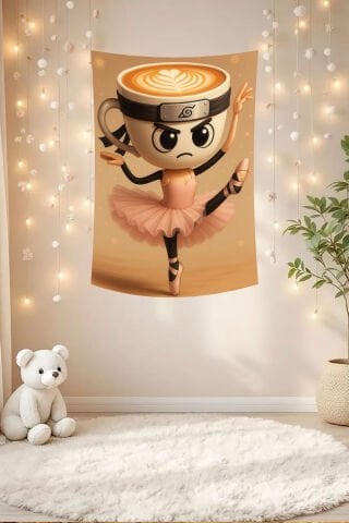 Ballerina Cappuccina Karakterli Dekoratif Duvar Örtüsü