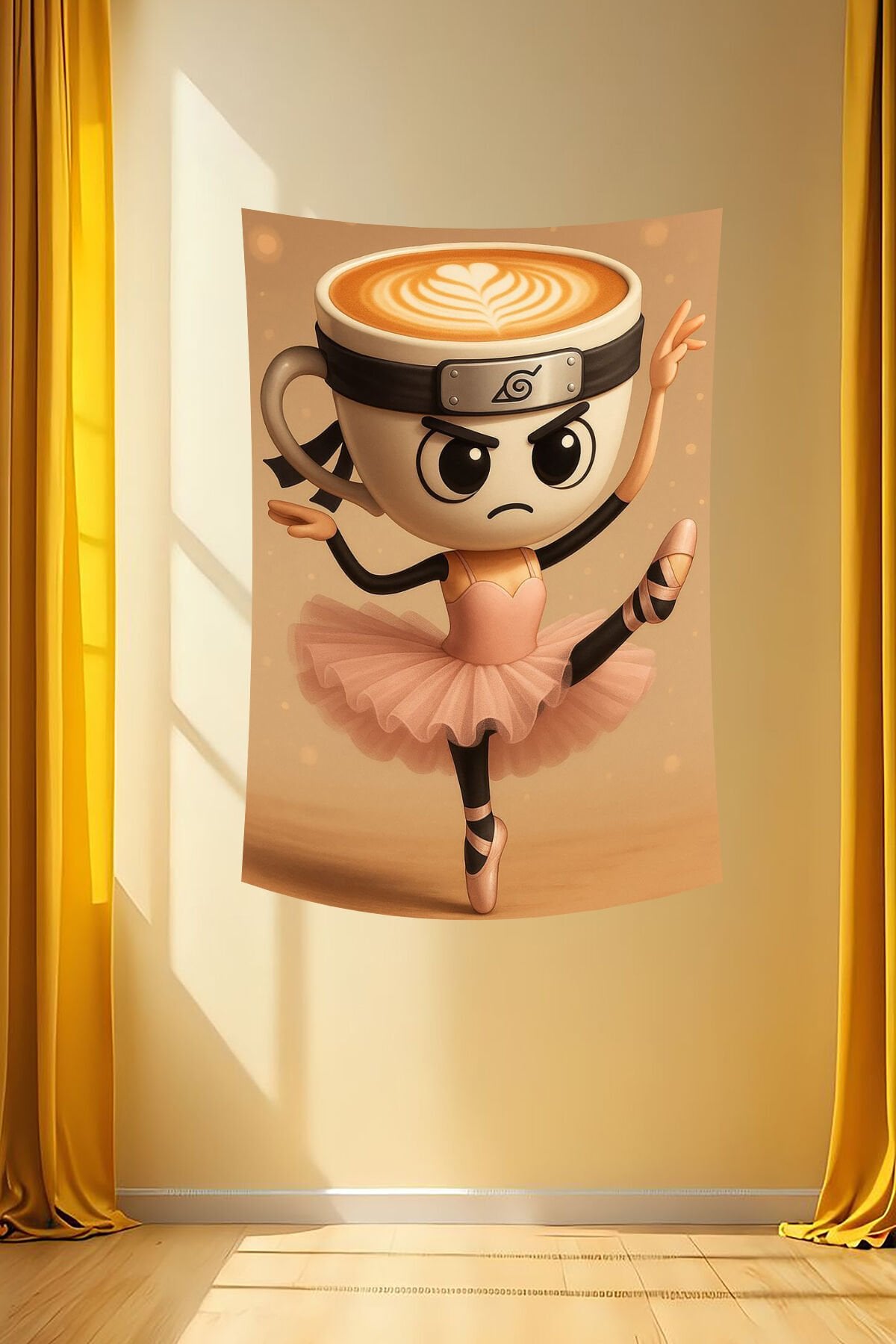Ballerina Cappuccina Karakterli Dekoratif Duvar Örtüsü