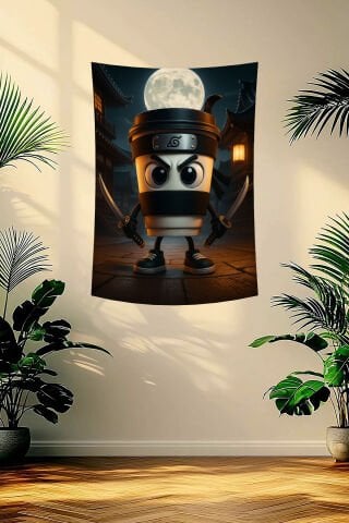 Cappuccino Assassino Karakter Tasarımlı Duvar Örtüsü