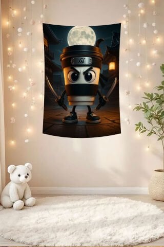 Cappuccino Assassino Karakter Tasarımlı Duvar Örtüsü