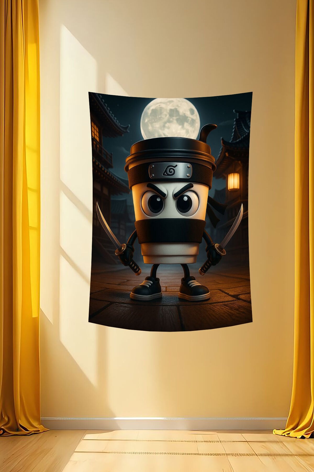 Cappuccino Assassino Karakter Tasarımlı Duvar Örtüsü