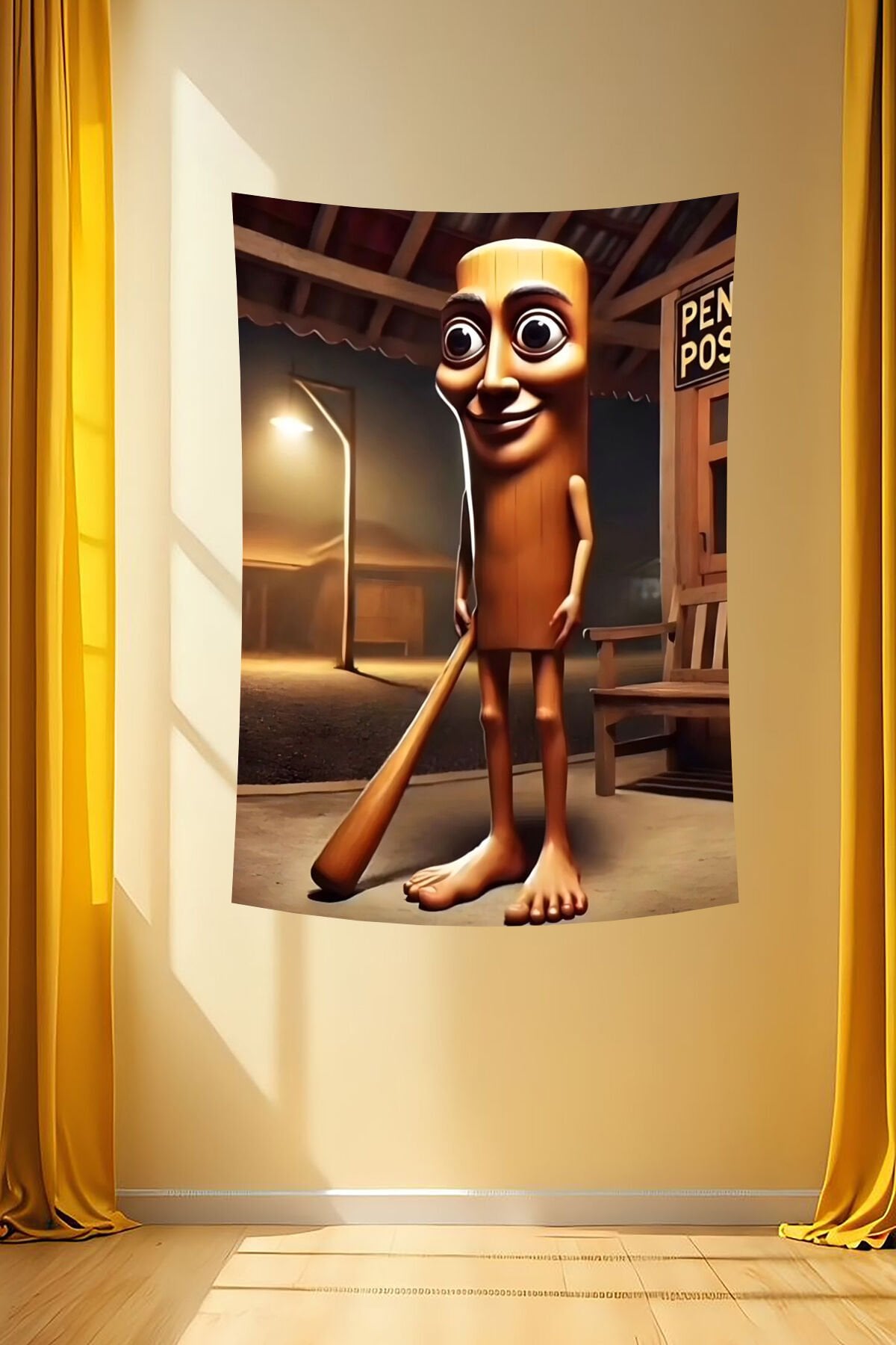 Tung Tung Tung Sahur Nöbetçisi Duvar Örtüsü