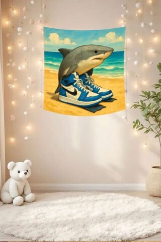 Tralalero Tralala Özel Tasarım Duvar Örtüsü