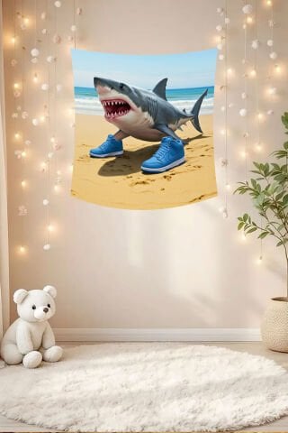 Tralalero Tralala Köpekbalığı Duvar Örtüsü