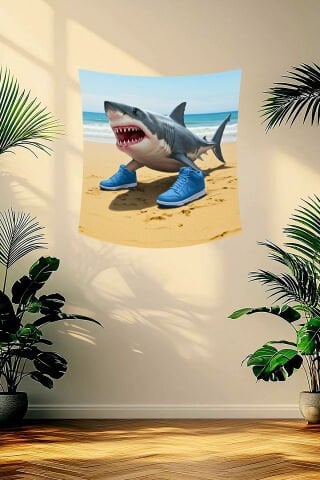 Tralalero Tralala Köpekbalığı Duvar Örtüsü