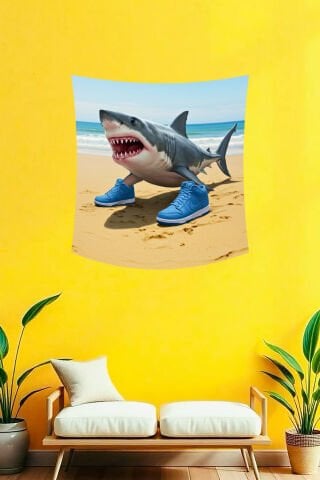 Tralalero Tralala Köpekbalığı Duvar Örtüsü