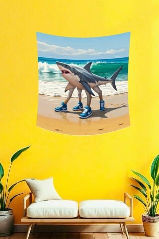 Sevimli Tralalero Tralala Duvar Örtüsü