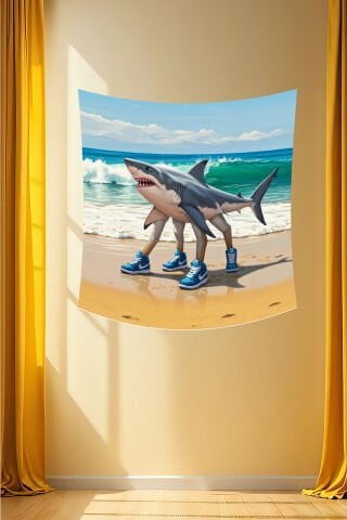 Sevimli Tralalero Tralala Duvar Örtüsü