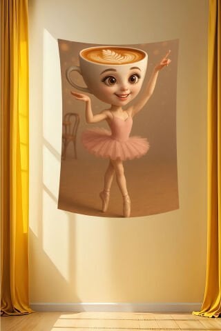 Ballerina Cappuccina Duvar Örtüsü