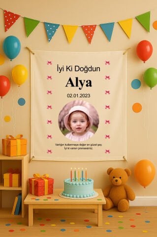Doğum Günü Duvar Örtüsü