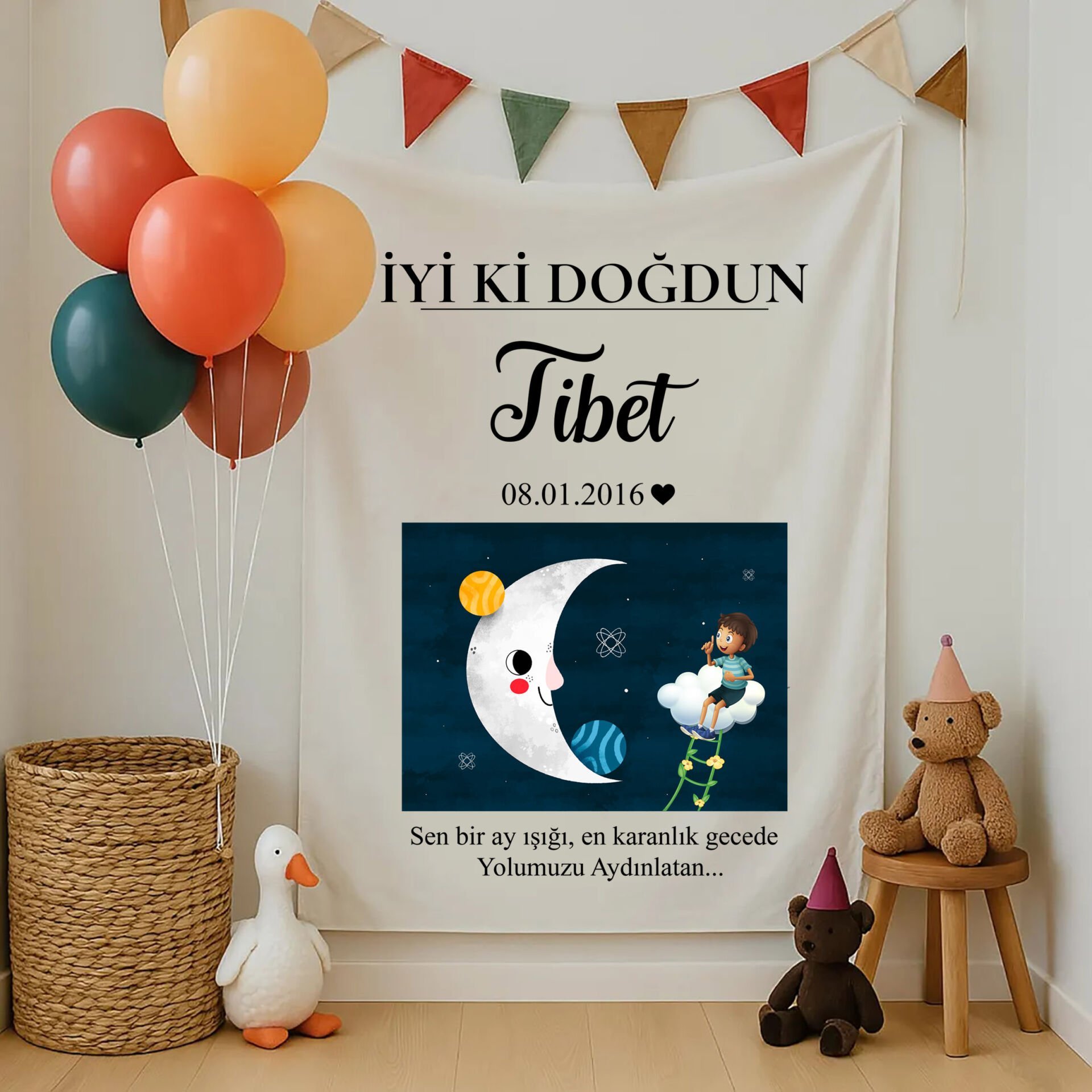 Doğum Günü Duvar Örtüsü